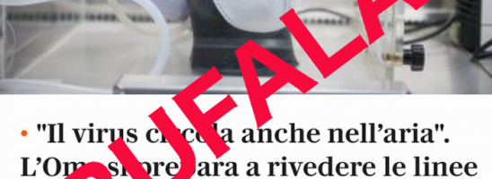 Sul terrore a mezzo stampa: «Il virus è nell’aria», un titolo che farà molti danni