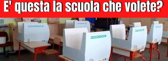 E’ questa la scuola che volete per i vostri figli?