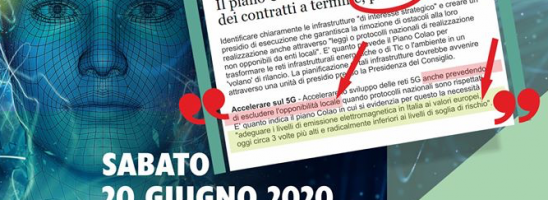 Dossier Colao, cittadini in piazza coi Sindaci Stop 5G