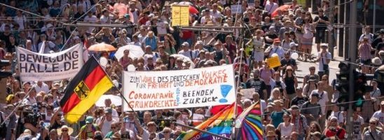 Vietata la grande manifestazione contro il lockdown di Berlino di Sabato 29