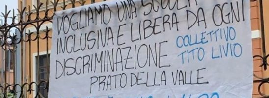 A Padova un preside non riconosce la legittimità di genere di uno studente trans non binario. Mobilitazione davanti alla scuola