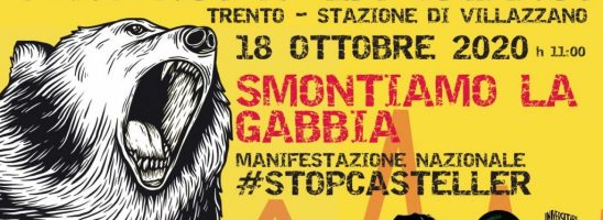 Trento – Corteo verso il Casteller: «Smontiamo la gabbia! Ors* liber*!».