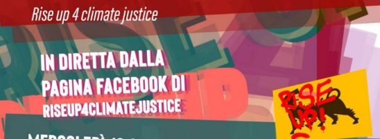 Assemblea telematica di Rise Up 4 Climate Justice – Mercoledì 18 novembre alle 18