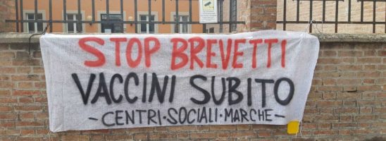 Marche – Stop brevetti! Vaccini subito