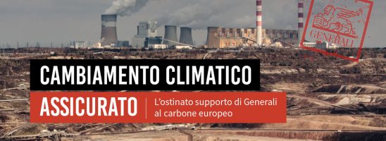 Re:Common e Greenpeace: «Col sostegno al carbone cambiamento climatico assicurato»