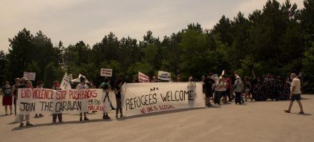 A Maljevac la Carovana europea protesta contro le politiche migratorie dell’UE