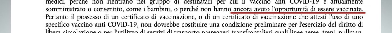 Green Pass: nella traduzione italiana del regolamento UE sparisce una “frasetta” cruciale…