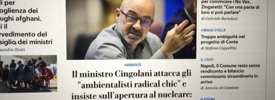 Cingolani Keep Calm: «ci vediamo davanti al Ministero della Transizione (?) ecologica il 9 ottobre prossimo»