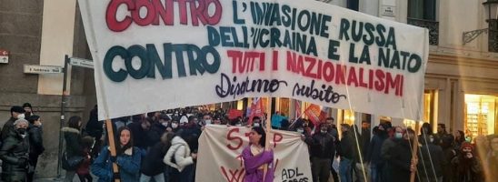 Oltre mille persone a Padova: “contro la guerra, contro l’invasione russa dell’Ucraina, contro la NATO, al fianco dei civili in fuga