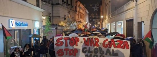 “Stop war on Gaza! Stop global war!”: centinaia di persone in piazza a Vicenza