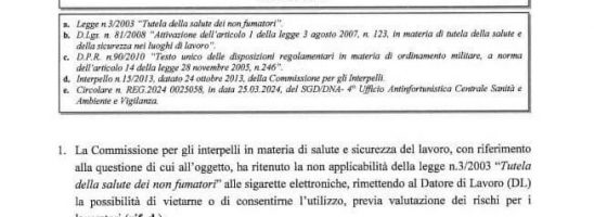 L’Arma dei Carabinieri: le sigarette elettroniche danno effetti avversi (i vaccini Covid no)