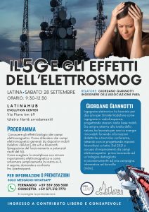 "Il 5G e gli effetti dell'elettrosmog": incontro a Latina