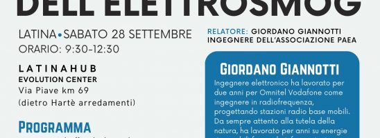 “Il 5G e gli effetti dell’elettrosmog”: incontro a Latina