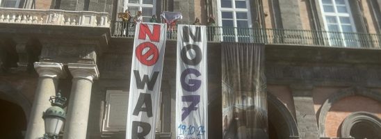 Napoli – Manifestazione contro il G7 della Difesa