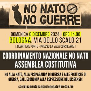 A Bologna sorge il Coordinamento nazionale NO NATO: il resoconto dell’Assemblea fondativa