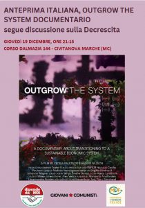 Anteprima Italiana assoluta del documentario OUTGROW THE SYSTEM