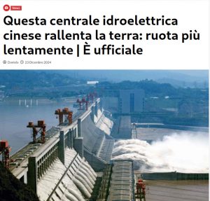 La diga cinese che rallenta la rotazione terrestre 🤣🤣🤣