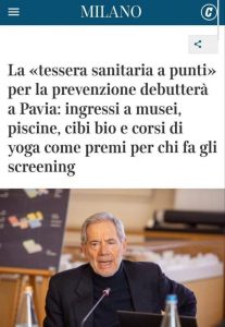 Tessera sanitaria a punti: un tubo nel culo alla ricerca del cancro e in cambio corsi di yoga…😂